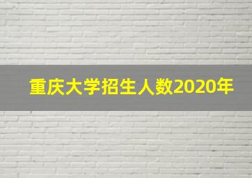 重庆大学招生人数2020年