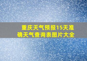 重庆天气预报15天准确天气查询表图片大全