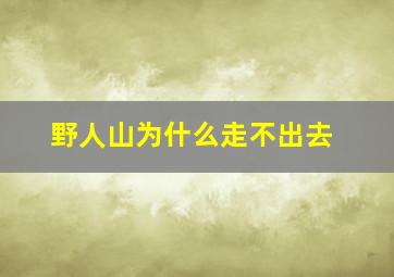 野人山为什么走不出去