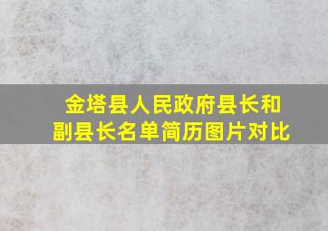 金塔县人民政府县长和副县长名单简历图片对比