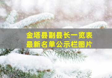 金塔县副县长一览表最新名单公示栏图片