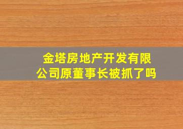 金塔房地产开发有限公司原董事长被抓了吗