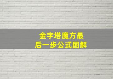 金字塔魔方最后一步公式图解