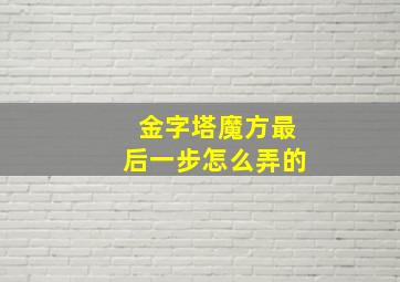 金字塔魔方最后一步怎么弄的