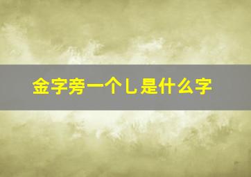 金字旁一个乚是什么字