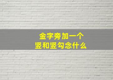 金字旁加一个竖和竖勾念什么