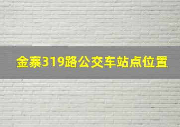 金寨319路公交车站点位置