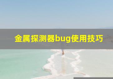 金属探测器bug使用技巧