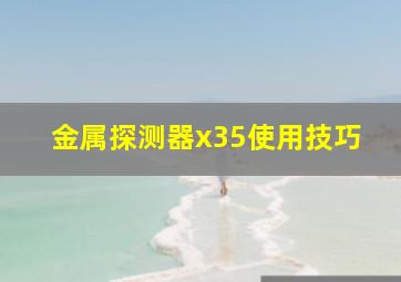 金属探测器x35使用技巧