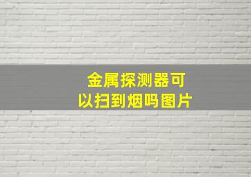 金属探测器可以扫到烟吗图片