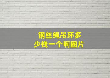 钢丝绳吊环多少钱一个啊图片