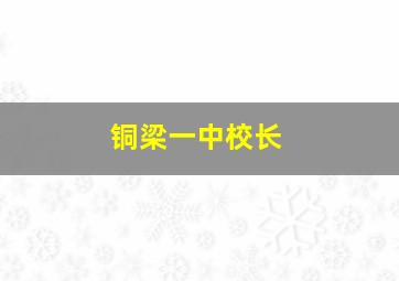 铜梁一中校长