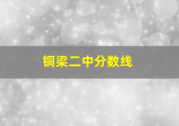 铜梁二中分数线