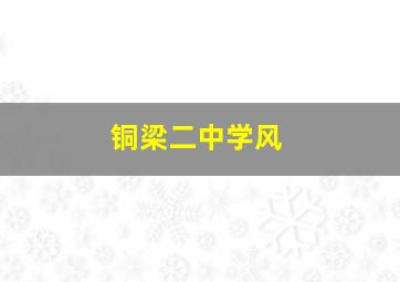 铜梁二中学风