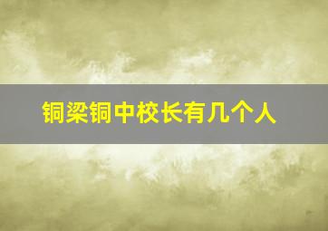 铜梁铜中校长有几个人