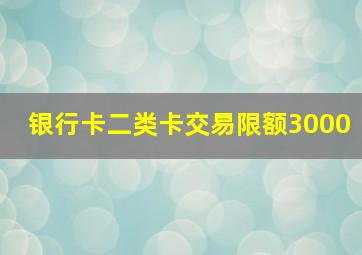 银行卡二类卡交易限额3000