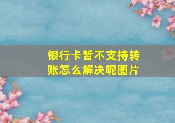 银行卡暂不支持转账怎么解决呢图片