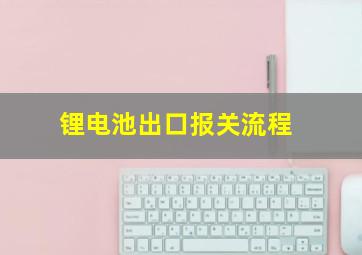 锂电池出口报关流程