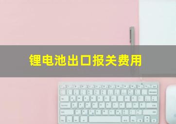 锂电池出口报关费用