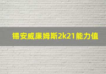 锡安威廉姆斯2k21能力值