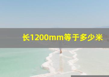 长1200mm等于多少米