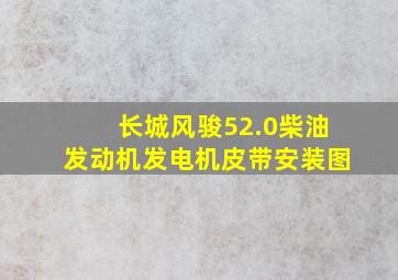 长城风骏52.0柴油发动机发电机皮带安装图