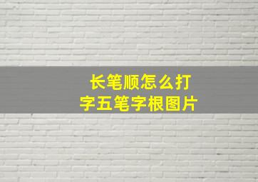 长笔顺怎么打字五笔字根图片