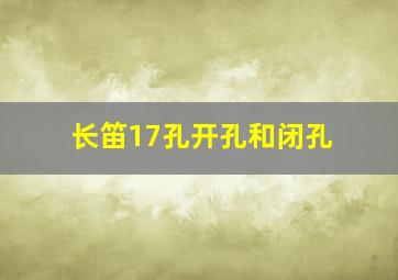 长笛17孔开孔和闭孔