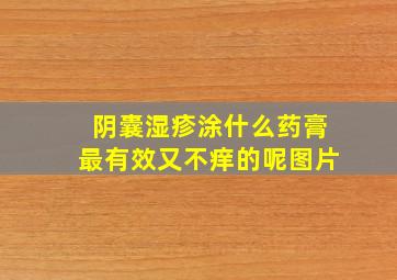 阴囊湿疹涂什么药膏最有效又不痒的呢图片