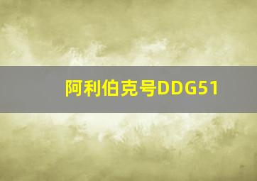 阿利伯克号DDG51