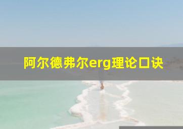 阿尔德弗尔erg理论口诀