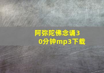 阿弥陀佛念诵30分钟mp3下载