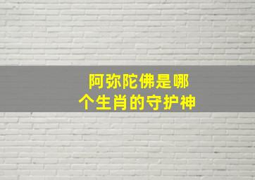 阿弥陀佛是哪个生肖的守护神