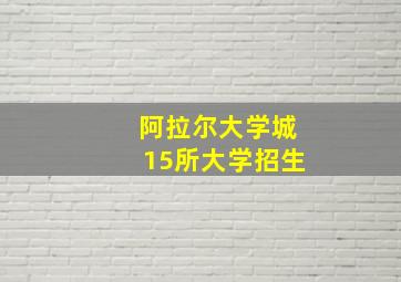 阿拉尔大学城15所大学招生