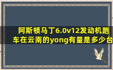 阿斯顿马丁6.0v12发动机跑车在云南的yong有量是多少台