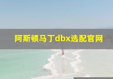 阿斯顿马丁dbx选配官网