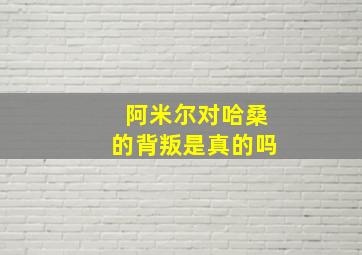 阿米尔对哈桑的背叛是真的吗