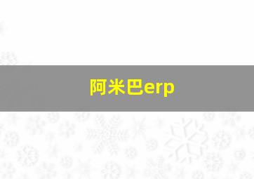 阿米巴erp