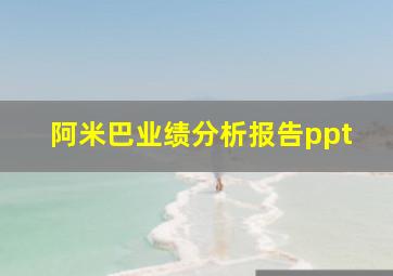 阿米巴业绩分析报告ppt