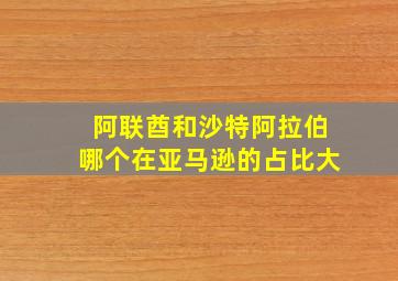 阿联酋和沙特阿拉伯哪个在亚马逊的占比大