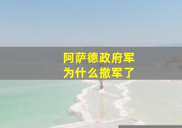 阿萨德政府军为什么撤军了