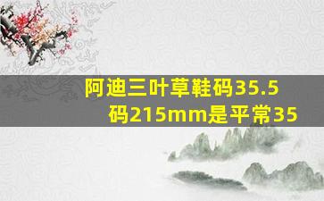 阿迪三叶草鞋码35.5码215mm是平常35