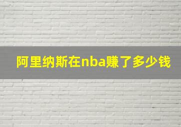 阿里纳斯在nba赚了多少钱