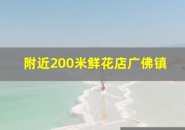 附近200米鲜花店广佛镇