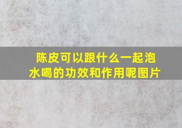 陈皮可以跟什么一起泡水喝的功效和作用呢图片