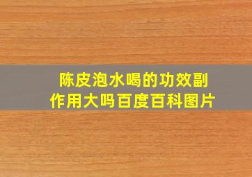 陈皮泡水喝的功效副作用大吗百度百科图片