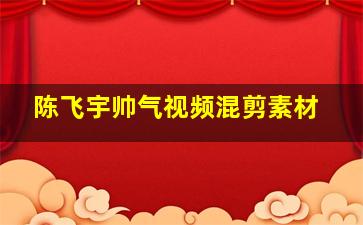 陈飞宇帅气视频混剪素材