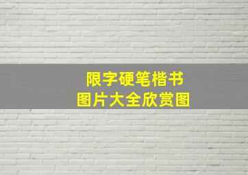 限字硬笔楷书图片大全欣赏图