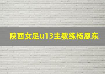 陕西女足u13主教练杨恩东