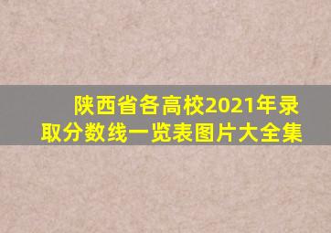 陕西省各高校2021年录取分数线一览表图片大全集